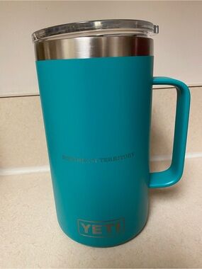 Yeti Teal Travel Mug with Handle 24oz